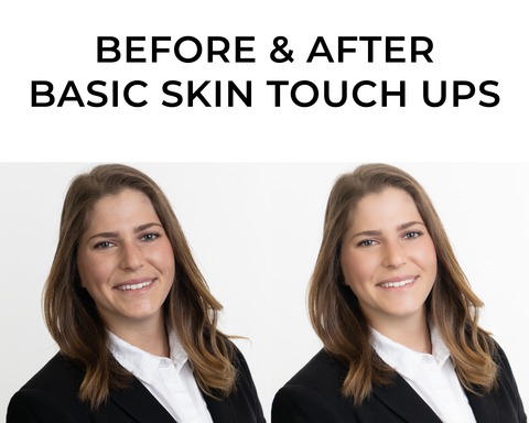 Post-production headshots skin touch ups editing