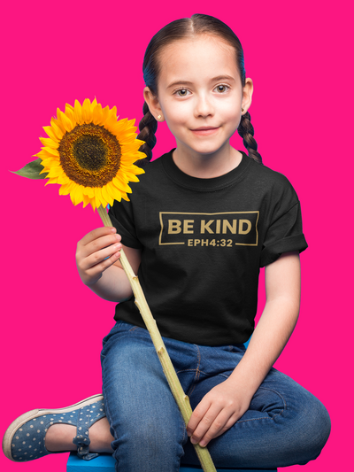 F&H Christian Be Kind Girl's Short Sleeve T-Shirt - Faith and Happiness Store