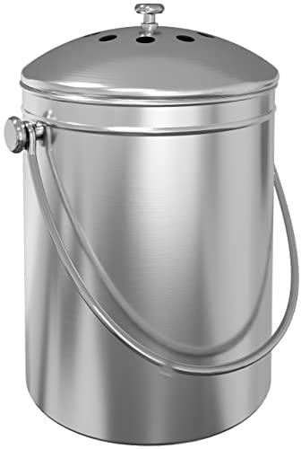 Utopia Kitchen Stainless Steel Compost Bin Review: Convenient Composting