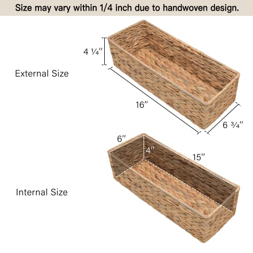 Labcosi Bathroom Baskets for Organizing, Toilet Paper Basket Organizer,  Handwoven Seagrass Wicker Storage Baskets with Faux Leather Handles for  Shelves, Large, Set of 2 - Yahoo Shopping