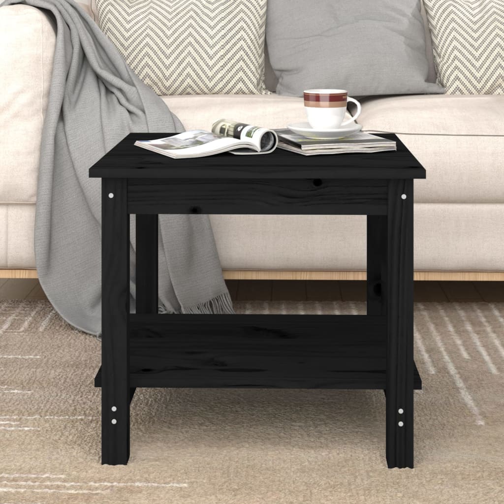 Sohvapöytä musta 50x50x45 cm täysi mänty – Nordic Home Shop