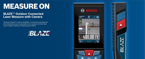 Bosch BLAZE Outdoor Laser Measure w/ Camera, 12V, 400-ft Max (Bosch  GLM400CL)