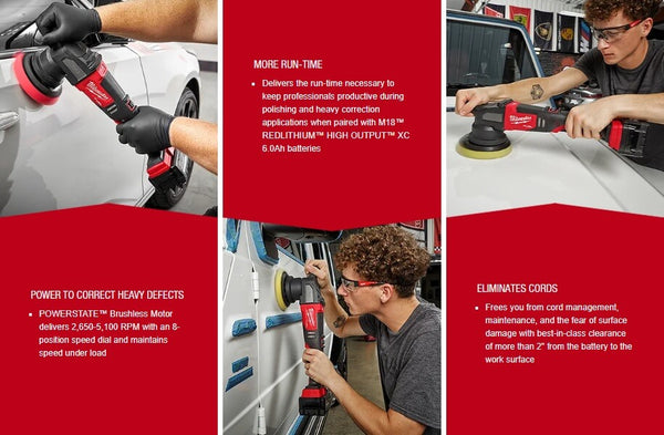 Milwaukee 2684-20 M18 FUEL™ 15mm Random Orbital Polisher (Tool Only)