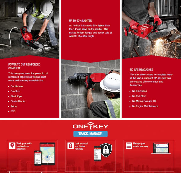 M18 FUEL™ 9 Cut-Off Saw w/ ONE-KEY™ Bare Tool