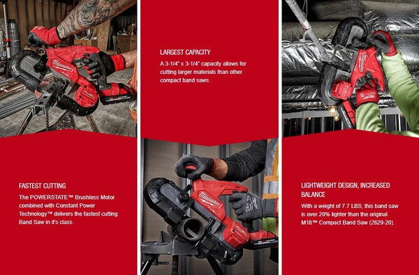 Milwaukee 2829-20 M18 FUEL™ Compact Band Saw (Tool-Only)