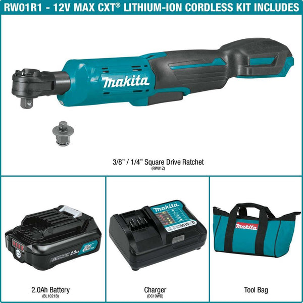 Makita RW01R1 12V max CXT® Lithium-Ion Cordless 3/8