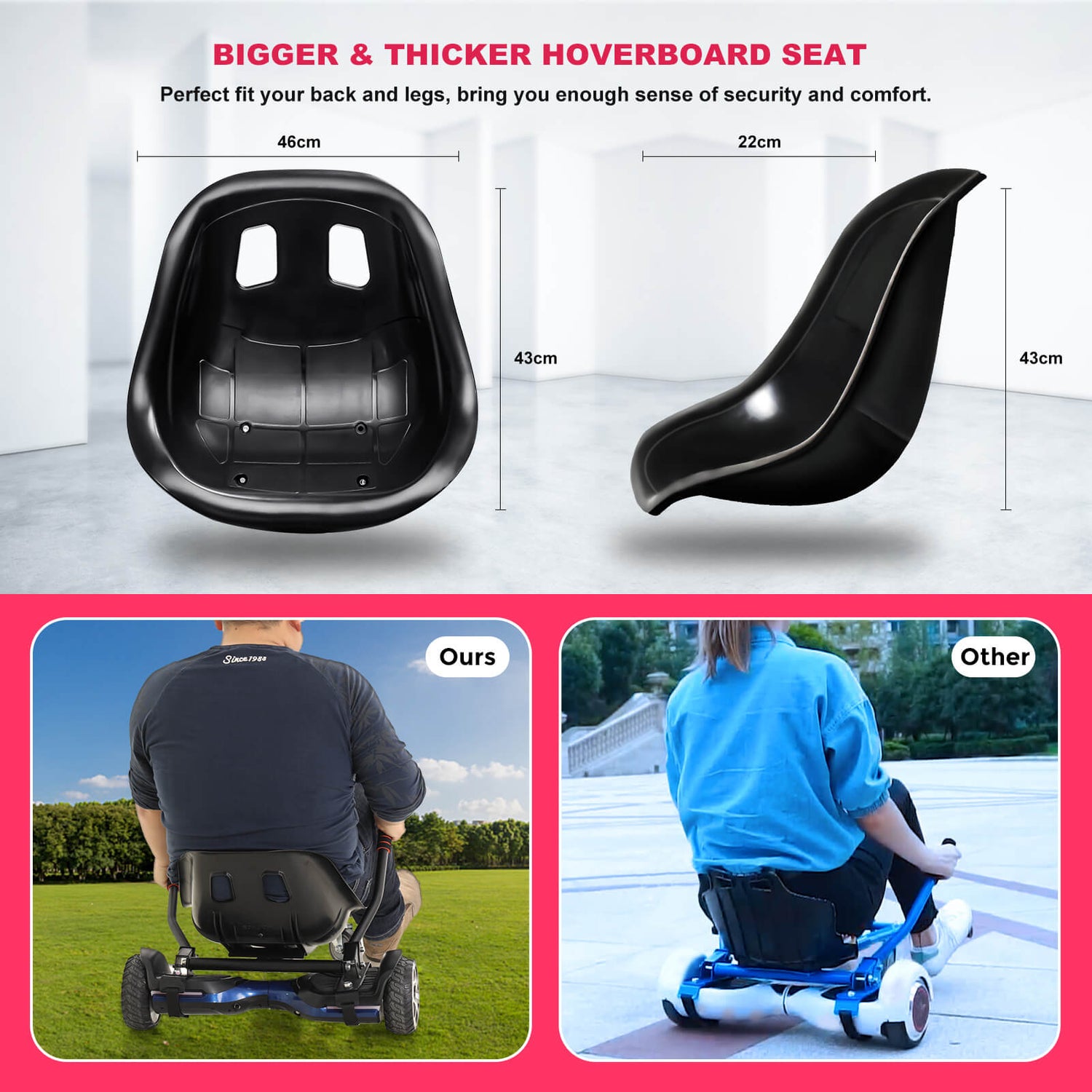 Flytraks Hoverboard Seat Attachment K1, Hover Board Accessory Go Kart