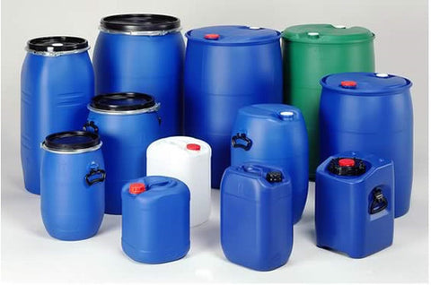 HDPE plast Drums, Carboys, Open Top Barrels, 50 litre rocket type can, narrow mouth container 