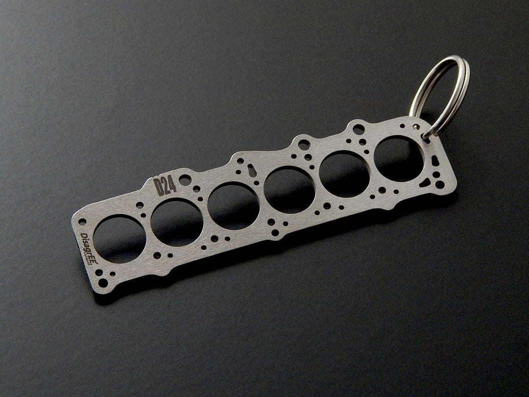 Miniature of a Head Gasket for Volvo B21 (Redblock) Keychain Stainless  Steel brushed – DisagrEE