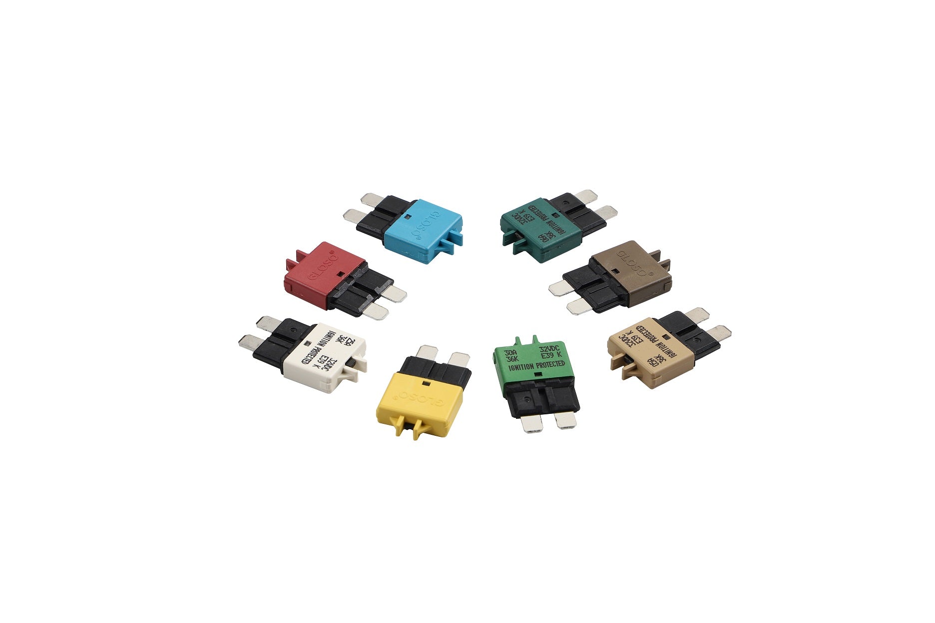 GLOSO E39 Manual (T3) Reset Low Profile ATC/ATO Circuit Breaker (3A-30A)