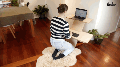 People using the limber Mini floor sitting and standing