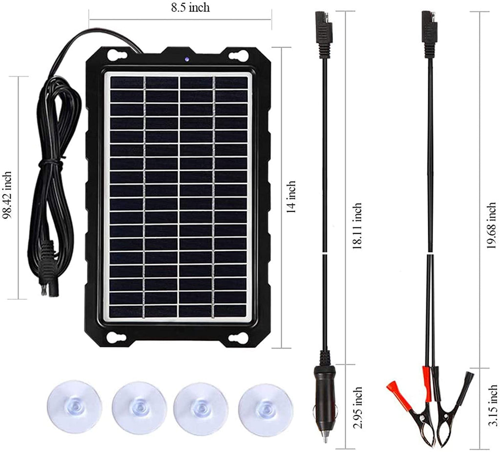 OYMSAE 7W Solar Powered Battery maintainer & Charger for 12V Battery –  Oymsae
