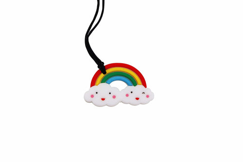 Rainbow Pendant Chew Necklace