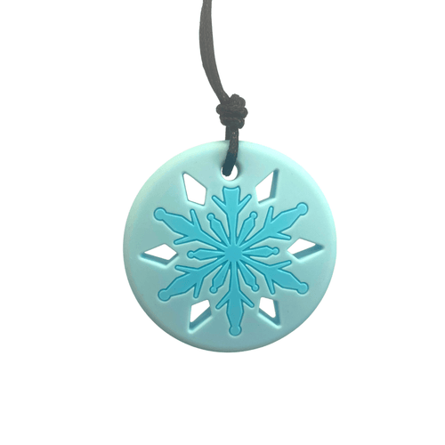 Snowflake Pendant Chew Necklace