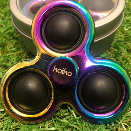 Oil Slick Premium Pop It Metal Spinner – Strong Resistance