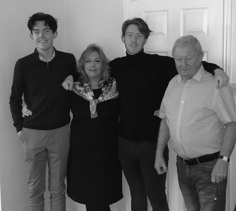 Charlie with his brother Harry and parents David and Leigh