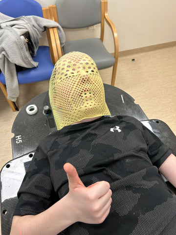 Young patient having radiotherapy