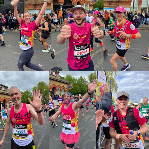 Runners taking part in the London Marathon for Brain Tumour Research