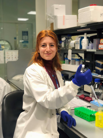 Dr Myrianni Constantinou in a Brain Tumour Research Centre of Excellence