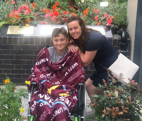 Oscar with his mum Natalie