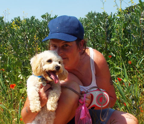 Brain tumour patient Clare Rapley and her dog Percy