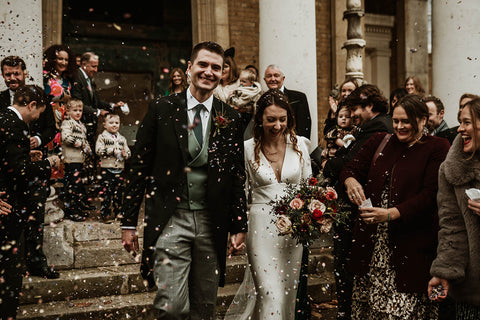 Rachel and husband Chris on their wedding day