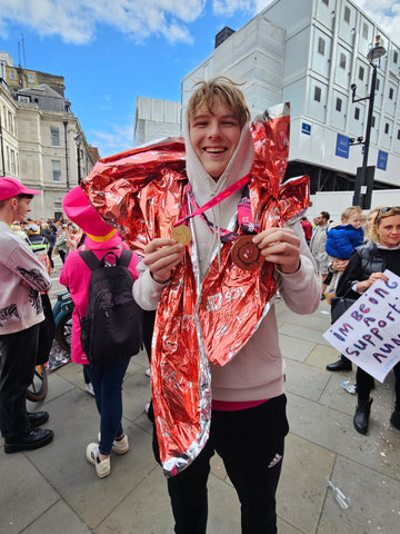 Rafe Colman-Chadwick after his London Marathon