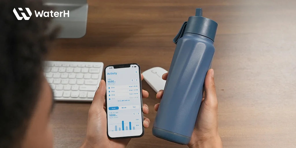 water reminder water bottle