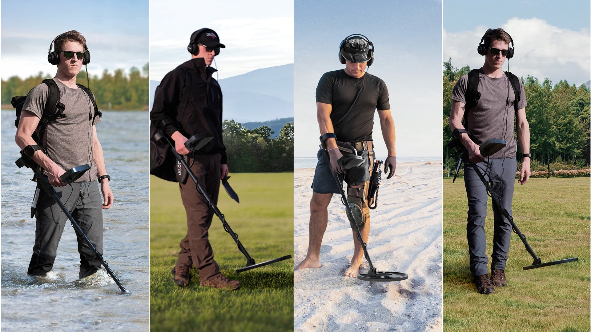 Using a metal detector in different terrains