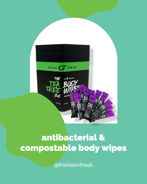 compostable body wipes for the active individual from klean freak