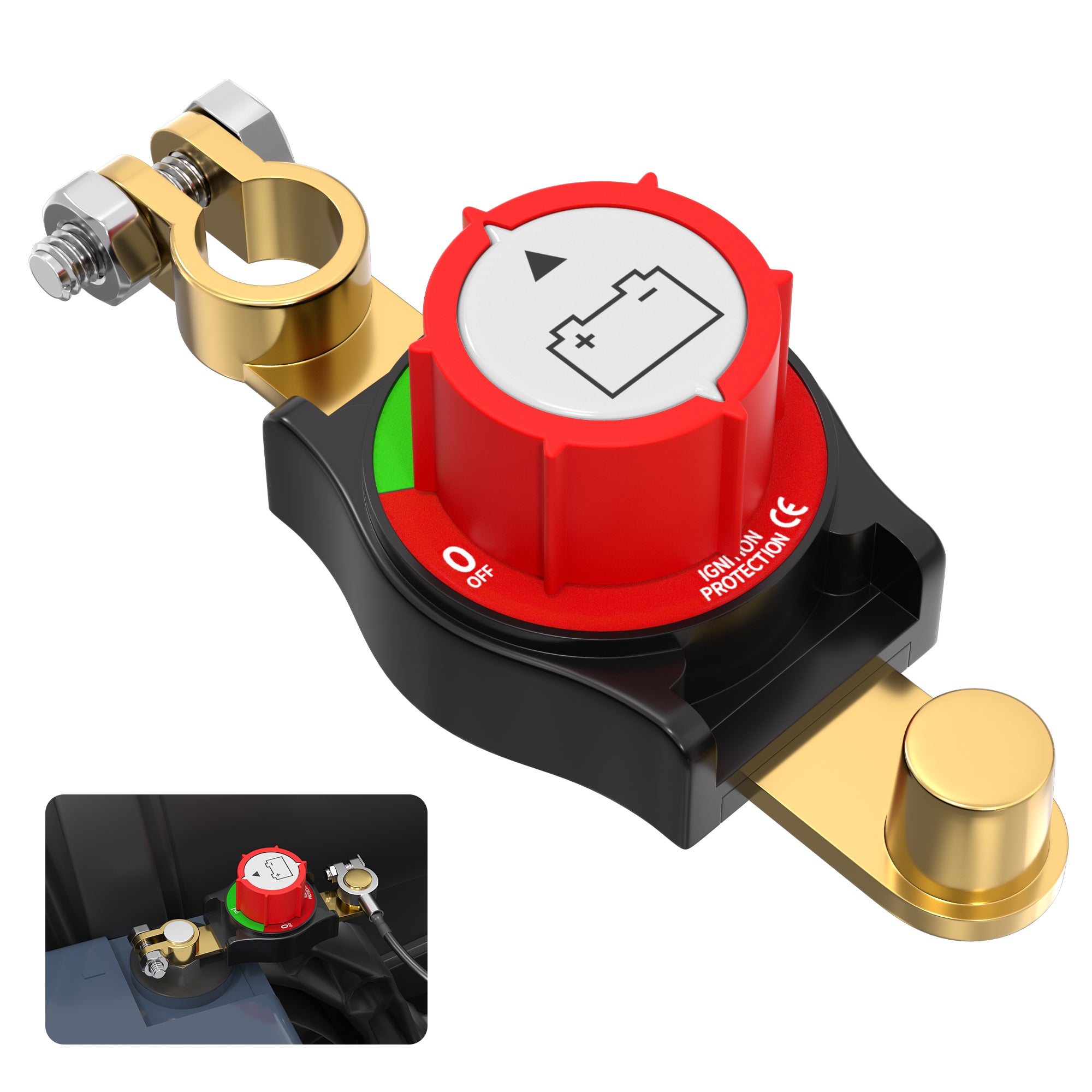 250A 12-48VDC ON-OFF Top Post Battery Disconnect Switch