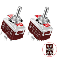 KN3C-223AAP Double Pole Double Throw Toggle Switch