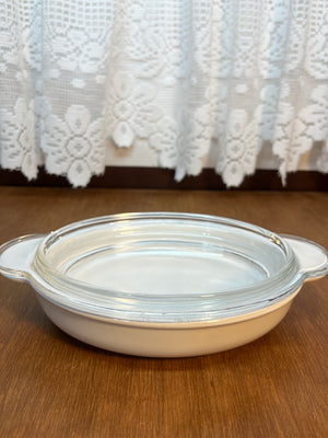 Small Milk Glass P-14-B Corningware Dish With Lid - Traveling with the Moon's - Corningware French White Casserole Dishes
