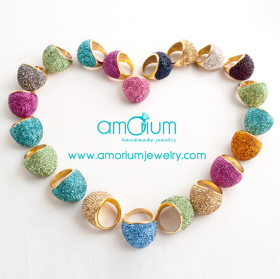 amorium swarovski rings