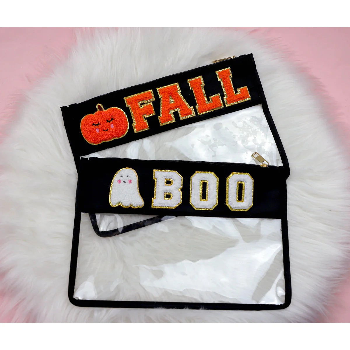 Fall themed Varsity Pouches
