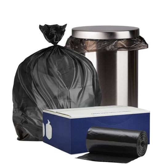 38 in. x 58 in. 55 Gal. Black Trash Bags, 1.5 mil (75-Count)