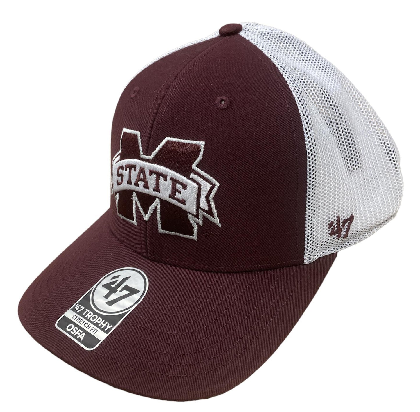 47 Brand Maroon MS Logo Clean Up Cap - Mississippi State – The College  Corner