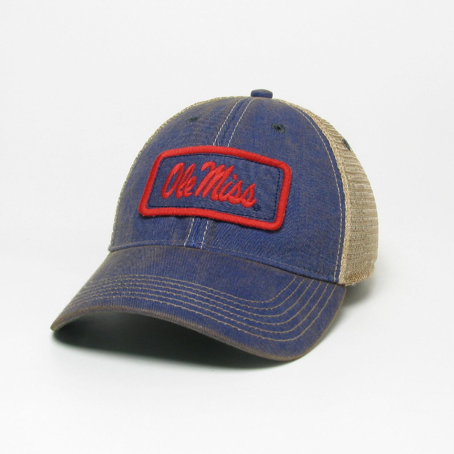 Legacy Old Favorite Trucker Cap- Blue Jean with State of MS Design