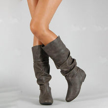 Load image into Gallery viewer, Ruched Solid Color Low Heel Boots
