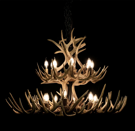 Wild Wild West Deer Antler Chandelier