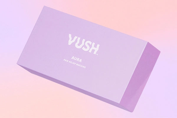 VUSH Wellness Aura packaging, purple box