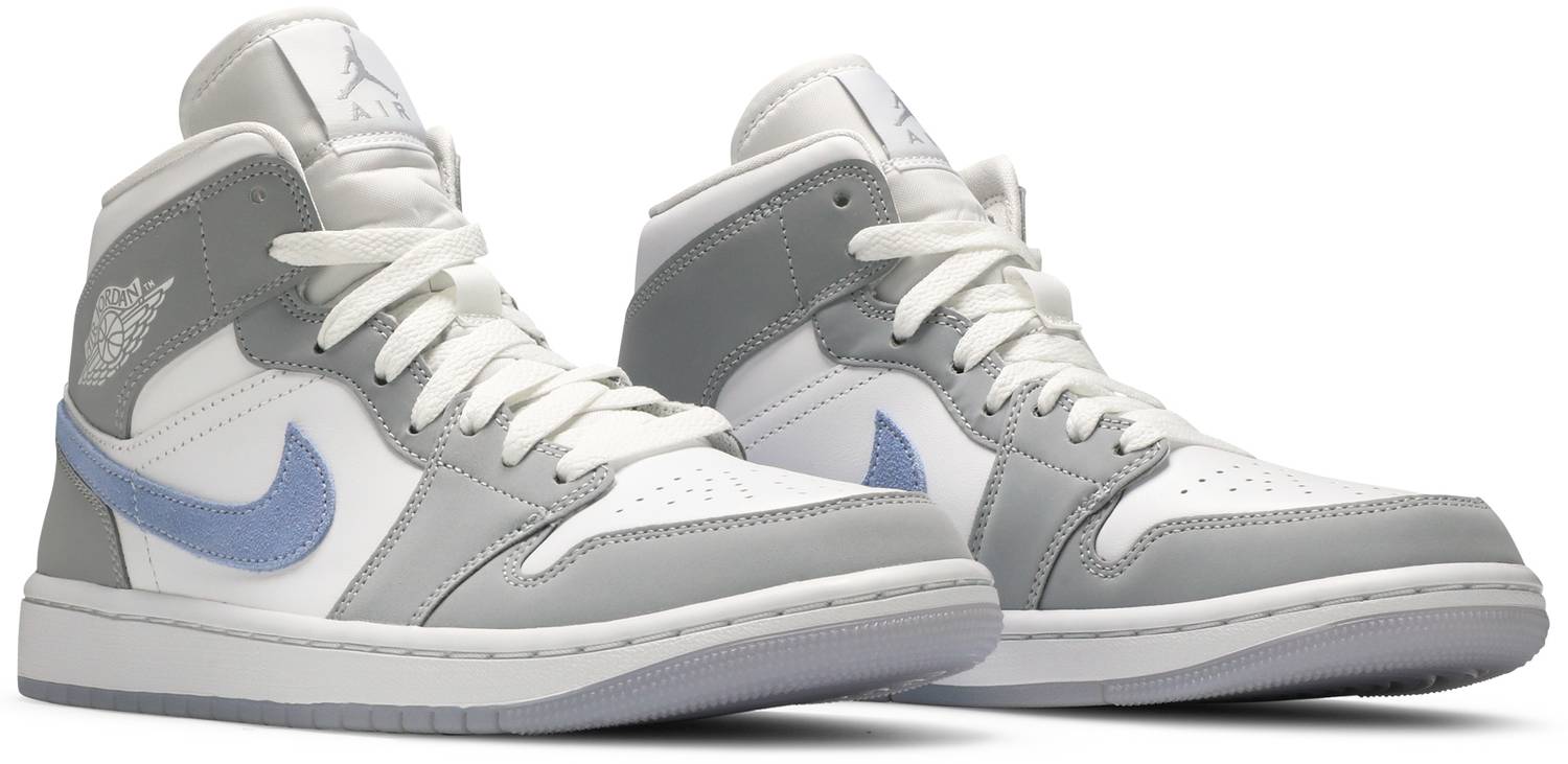 Wmns Air Jordan 1 Mid 'Wolf Grey Aluminum' – Plutowrath