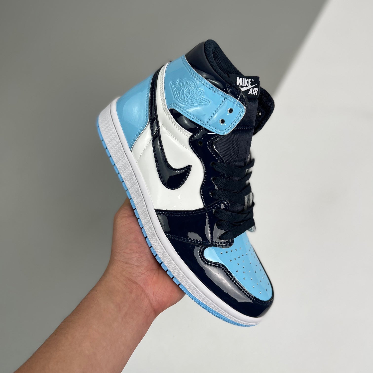 Nike Air Jordan 1 Retro High UNC Patent Sneakers Shoes