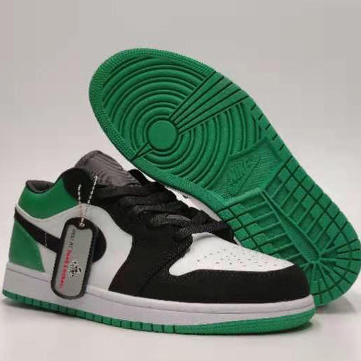 NIKE AJ1 Leather White Dark Green Casual Sneakers