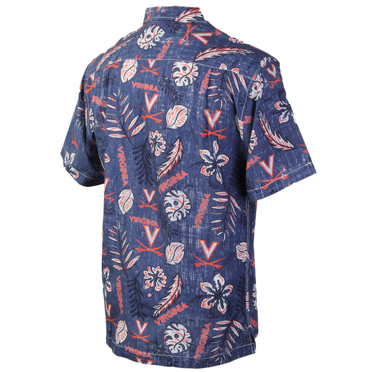 NCAA Virginia Cavaliers Blue Orange Hawaiian Shirt - Trendy Aloha