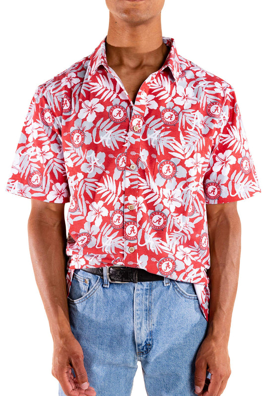  Tellum and Chop Mens Oklahoma Sooners Hawaiian Button Down  Short Sleeve Floral Shirt (Small, Burgundy Floral Print) : Clothing, Shoes  & Jewelry