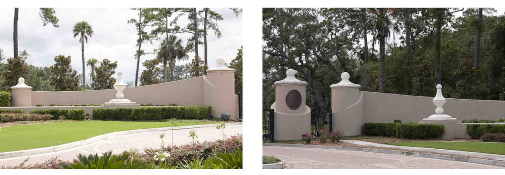 Stucco fence or stucco wall