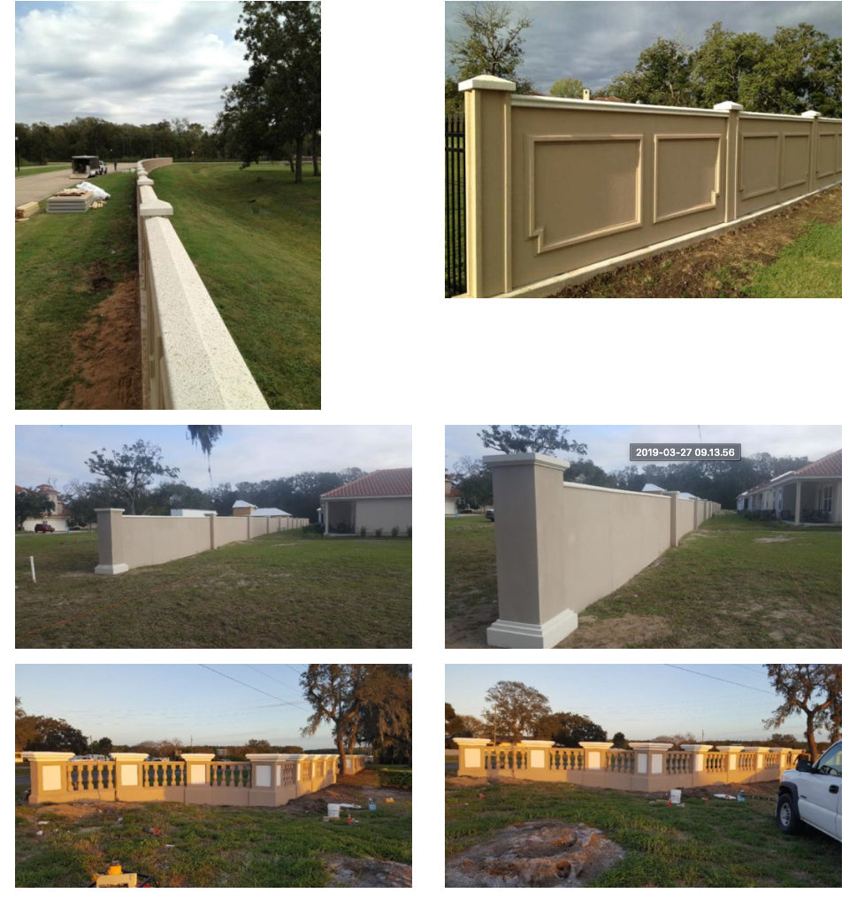 Stucco fence or stucco wall