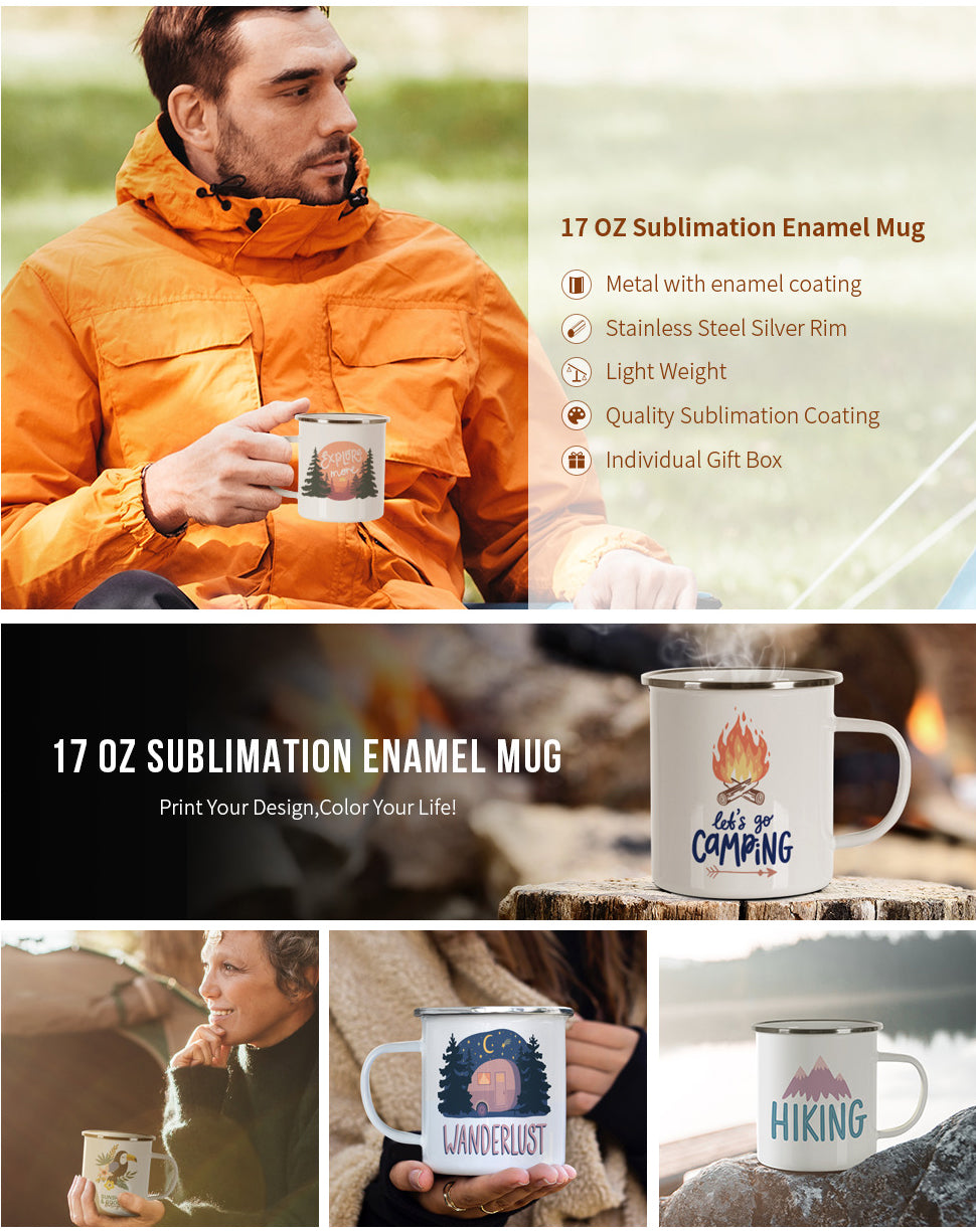 Personalized Wedding Enamel Camping Enamel Mug Set – With Love Louise