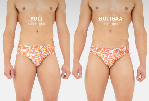 Gali swim brief cut comparison - Lukarrara Orange